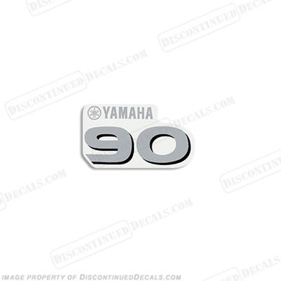 Yamaha Single "90 Fourstroke" Decal - Front INCR10Aug2021