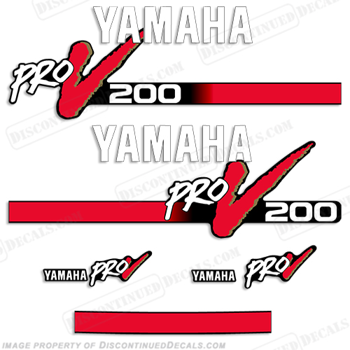 Yamaha 200hp ProV Decal Kit INCR10Aug2021