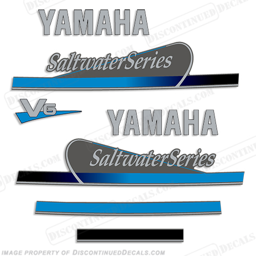 Yamaha 200hp Saltwater Series Decals - Custom Blue INCR10Aug2021
