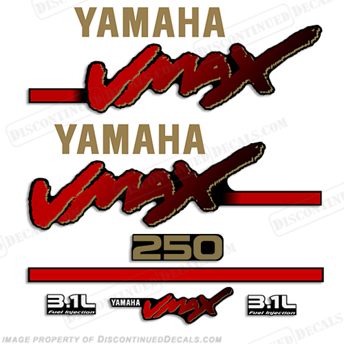 Yamaha 250hp VMAX 3.1L OX66 Decals INCR10Aug2021
