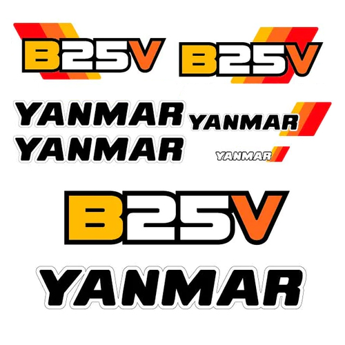 Yanmar B25V Excavator Decal Kit 