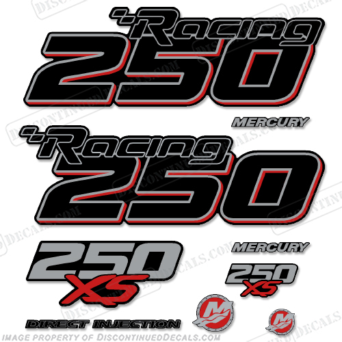 Mercury Racing Optimax 250XS DFI DECAL SET 8M0121262  250, 250-xs, 250 xs, xs, 016 2017 Mercury Racing 250 hp Optimax 250XS decal set replica (All domed decals and emblem as flat vinyl decals Non OEM)  Referenced Part number: 8M0121263  Made as decal Upgrade for 2006-2017 Outboard motor covers. RACE OUTBOARD HIGH PERFORMANCE 3.2L 300XS OPTIMAX 1.62:1 300 XS L SM PN: 881288T64 ,898103T93, 8M0121265. , INCR10Aug2021