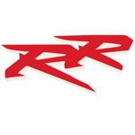954 Left Mid Fairing "RR" Decal (Red/White) INCR10Aug2021