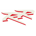 954 Left Mid Fairing "RR" Decal (White/Red) INCR10Aug2021