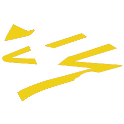 954 Left Mid Fairing Stripes (Yellow) INCR10Aug2021