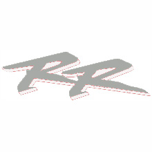 954 Right Mid Fairing "RR" Decal (Silver/White) INCR10Aug2021