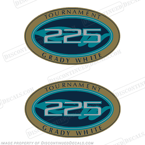 Grady White Tournament 225 Logo Decals (Set of 2)  INCR10Aug2021