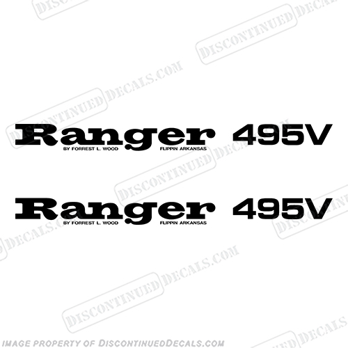 Ranger 495V Decals (Set of 2) - Any Color!  495, v, V, VS, INCR10Aug2021