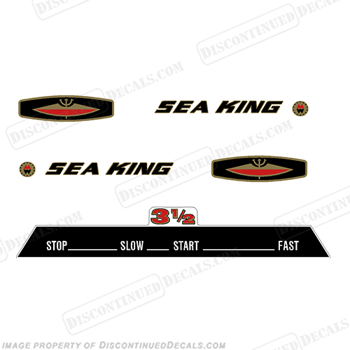 Sea King 1965 3.5HP Decals 1965, 65, 65', '65, 3.5, 3 1/2, 3.5hp, 3 1/2 hp, seaking, 3hp, INCR10Aug2021