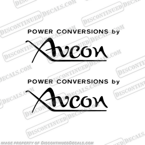 Avcon Power Conversions Decals (Set of 2) - Any Color! aircraft, decals, avcon, power, conversions, skyhawk, stickers