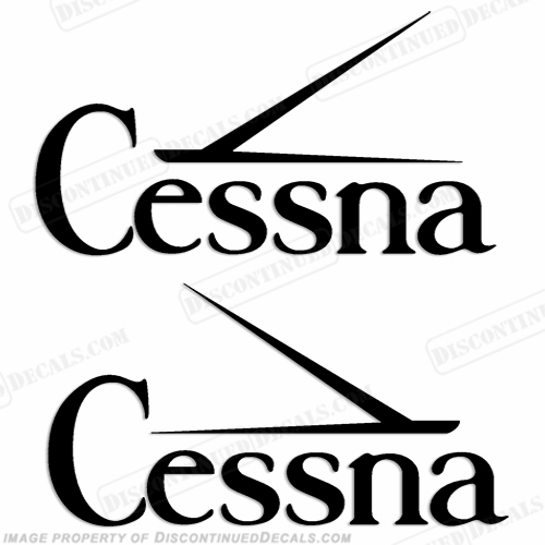 Cessna Logo Aircraft Decals - Style 1 (Set of 2) - Any Color! INCR10Aug2021