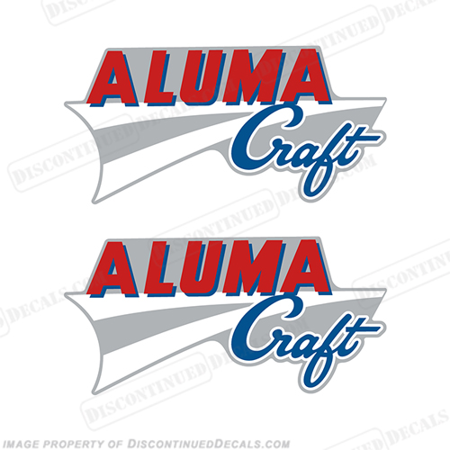 Alumacraft Boat Logo Decals - Style 2 (Set of 2) aluma craft, INCR10Aug2021