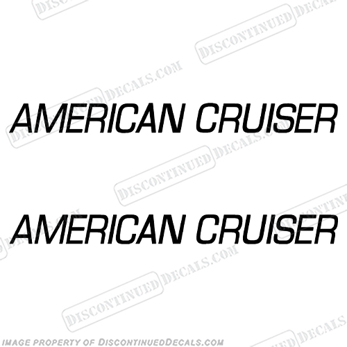 American Cruiser RV Decals - Any Color! american, cruiser, rv, conversion, van, sticker, label, logo, decal, kit, set, marking, recreational, vehicle, camper, caravan, INCR10Aug2021