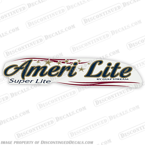Amerilite Super Lite by Gulfstream RV Decal  ameri-lite, ameri, lite, gulf, stream, superlite, super, lite, rv, decal, decals, motorhome, travel, trailer, sticker, stickers, single, 