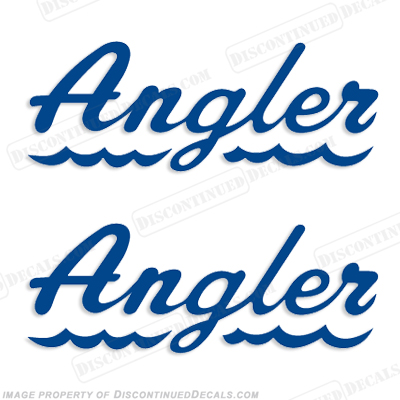 Angler Boat Logo Decals - Any Color! INCR10Aug2021