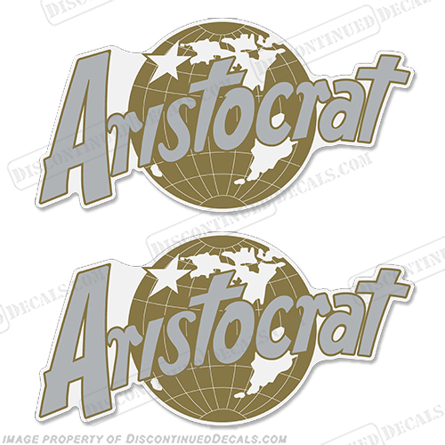 Aristocrat Globe RV Decal Kit (Set of 2) recreational vehicle decals, INCR10Aug2021