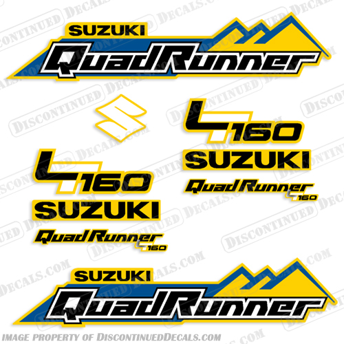 Suzuki Quad Runner LT160 ATV Decals - 1990-2005 atv, decals, suzuki, lt500, lt500r, lt, 500R, 500, R, quadracer, quad, racer, 4-wheeler, 1987, 1988, 1989, 1990, stickers, decal, sticker, kit, set, lt160, 160, quad, runner, dirt, offroad, off road, 1991, 1992, 1993, 1994, 1995, 1996, 1997, 1998, 1999, 2000, 2001, 2002, 2003, 2004, 2005, 90, 05, 