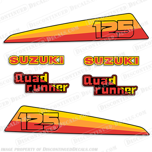 Suzuki LT125 Quad Sport ATV Decals - 1986  atv, decals, suzuki, lt125, LT, 125, quadsport, quad, sport, 4-wheeler, 1989, stickers, kit, offroad, off road, dirt, bike, 1986,