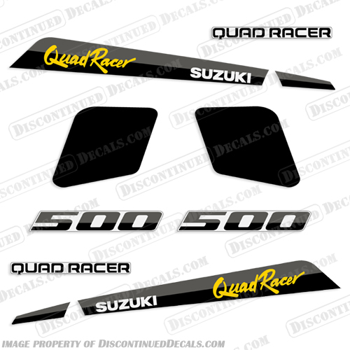 Suzuki LT 500R Quad Racer ATV Decals - 1987-1990 atv, decals, suzuki, lt500, lt500r, lt, 500R, 500, R, quadracer, quad, racer, 4-wheeler, 1987, 1988, 1989, 1990, stickers, decal, sticker, kit, set,