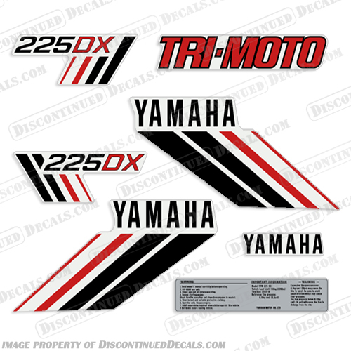 Yamaha YTM 225DX Tri-Moto ATC Decals- 1985 atv, decals, yamaha, tri z, tri, z, tri-z, 225, three, wheeler, atc, 1985, 1986, stickers, offroad, off, road, motor, bike, motorbike, dirtbike, dirt, ytm ,tri-moto, moto, atc