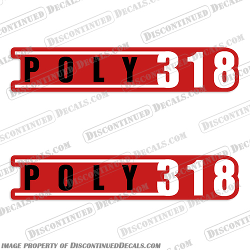 Poly 318 A-Block Valve Decals outboard, engine, gas, fuel, tank, decal, sticker, replacement, new, chrystler, chrysler, Poly, 318, a, block, a-block, valve, decals,