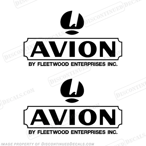 Avion by Fleetwood RV Logo Decals (Set of 2) Any Color! INCR10Aug2021