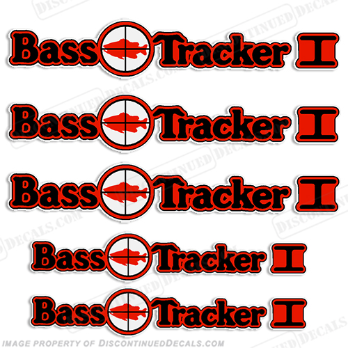 White 2 8 x 48 inch long Tracker Boat hull decals lifetime warranty Set of 
