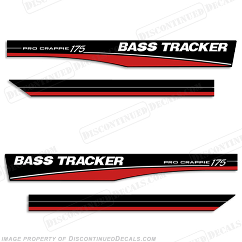 Bass Tracker Pro Crappie 175 Decals - Red INCR10Aug2021