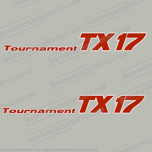 Bass Tracker "Tournament TX17" Decals (set of 2) Bass, tracker, fish, the, finest, boat, boats, logo, lettering, decal, sticker, tx17, tx, 17, tournament
