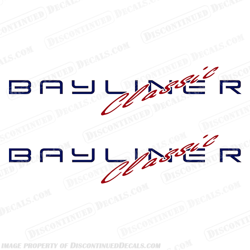 Bayliner Classic Boats Logo Decals - 2 Color Bayliner, Marine, Boat, Classic, 2 Color, 2, color, any color, any, custom