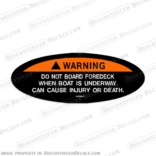 Warning Decal - Do Not Board Foredeck  warning, caution, label, logo, sticker, decal, do, not, foredeck