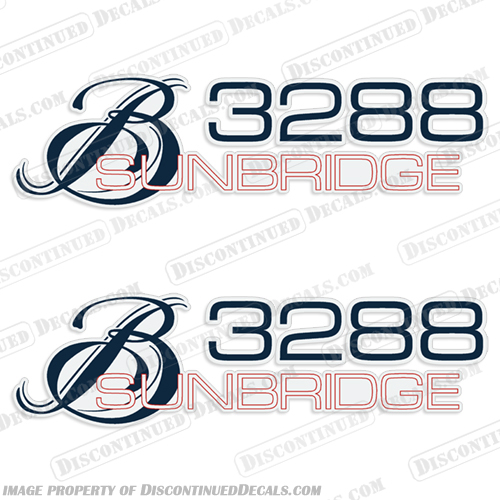 Bayliner Boats Sunbridge 3288 Decals (Set of 2) boat, logo, decal, bay, liner, bayliner, sun, bridge, sunbridge, 3288