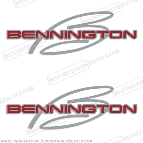 Bennington Boat Logo Decals (Set of 2) - 2 Color INCR10Aug2021