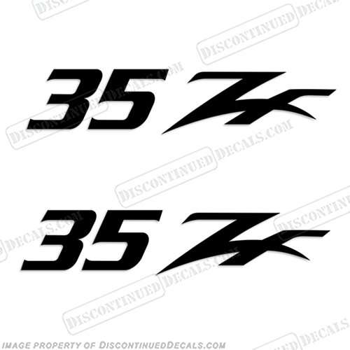 Donzi 35 ZF Boat Logo Decal - Any Color! (Set of 2) boat, logo, decal, zf, 35, donzi, boats, console, label, sticker, INCR10Aug2021