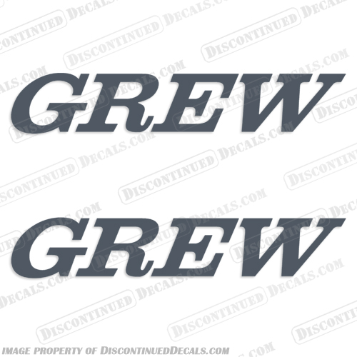 Grew 1850 Hull Decals - 1980 - (Set of 2) - Any color!  boat, decals, cutter, by, grew, bass, fishing, ski, stickers, 190, 1850, hull, boat, decals, any, color, set, of, 2, two, 