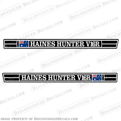Haines Hunter V16R Boat Decals haines, hull, hunter, v16r, boat, decals, logos, stickers, outboard, vintage, uk, 