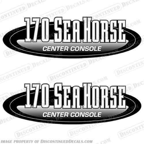 170 Sea Horse Center Console Decals - Set of 2 Sea, Horse, SeaHorse, 170, Center, Console, Decal, Decals, Set, of, 2