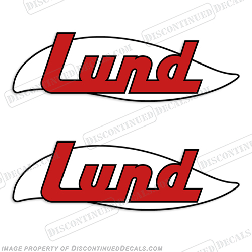 Lund Boat Decals (Set of 2) 1960s Style INCR10Aug2021