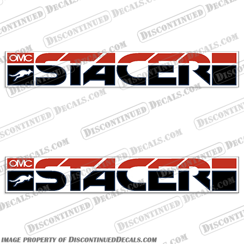 OMC Stacer Dinghy Boat Decals OMC, Stacer, Dinghy, Boat, Decal, Decals, Set, of, two, 2,