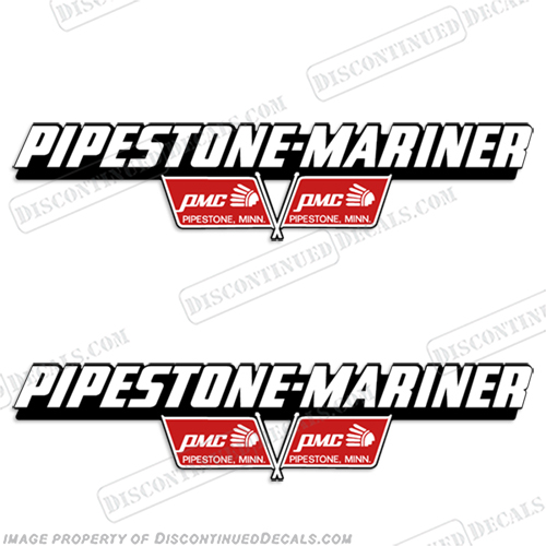 Pipestone Mariner Boat Logo Decals (Set of 2) Pipe, stone, Mariner, Boat, Logo, Decal, pipestone, INCR10Aug2021