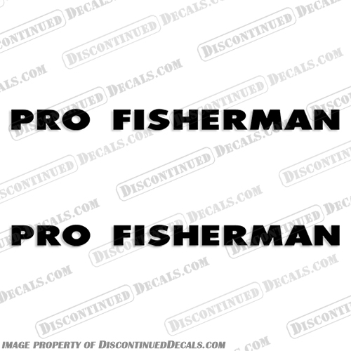Pro Fisherman Boat Decals (Set of 2) - Any Color!  Pro, Fisher, Man, Men, Fisherman, Fishermen, Boat, Decal, Decals, Any, Color, Any Color!, Set, of, 2, two