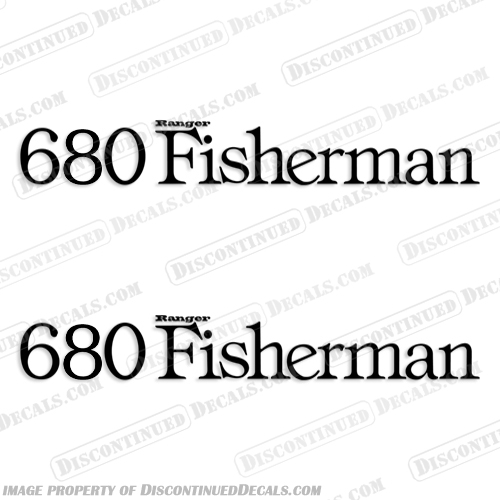 Ranger 680 Fisherman Decals (Set of 2) - Any Color!  boat, decals, ranger, 680, fisherman, 1994, stickers, decal, kit, decals, set,