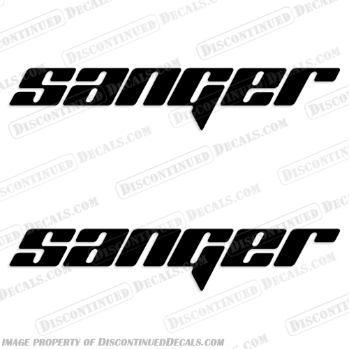 Sanger Boat Decals (Style 1) Set of 2 - Any Color! Sanger, Boat, Decal, Decals, Style, Style 1, 1, Set of 2, Any, Color, Any Color