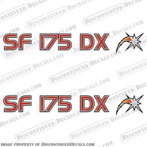 Skeeter SF 175 DX Starfire Decal Bass Boat Logo Decals (Set of 2) star fire, star, fire, sf, 175, sf175, sf 175, skeeter, sd, starfire, decal, bass, boat, decals, logo, set, of, 2, two,
