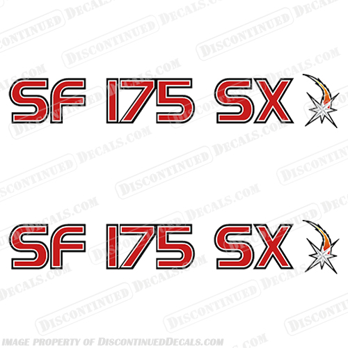 Skeeter SF 175 SX Starfire Decal Bass Boat Logo Decals (Set of 2)   star fire, star, fire, INCR10Aug2021, sf, 175, sf175, sf 175, skeeter, sx