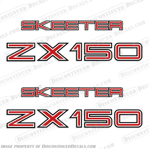 Skeeter Boat Logo Decal - ZX150 White Inline Skeeter, Boat, Decals, sx175, sx, 175, boats, Bay, Bass, Hull, Logo, Sticker, INCR10Aug2021, decal, ZX 150, ZX150, White, Inline