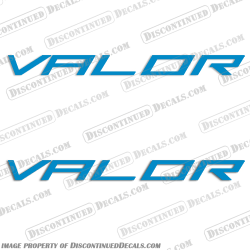 Valor Boats Logo Decal (Set of 2) Single Color Decals  Valor, Boat, Boats, Logo, decal, decals, Set of 2, Any, Color, Any Color