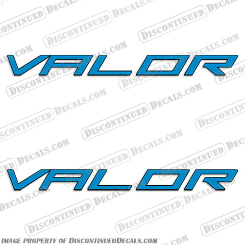 Valor Boats Logo Decals (Set of 2) Two Color Valor, Boats, logo, Boat, Decal, Decals, Any Color, Any, Color, 2 color, two, decals,