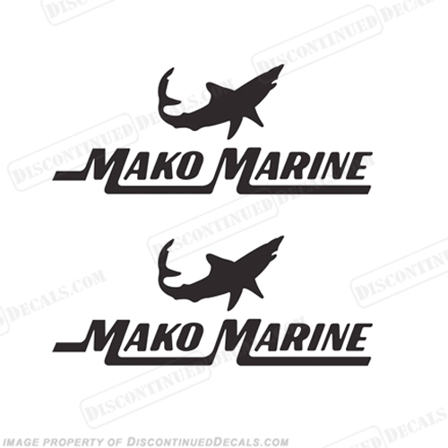 Mako Marine Boat Decals - (Set of 2) Any Color! - Style 2 INCR10Aug2021