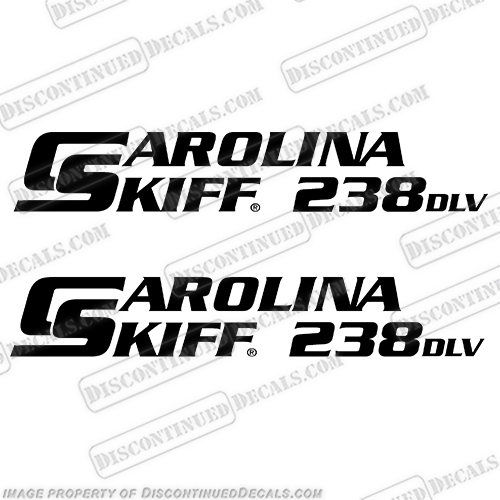 Carolina Skiff 238 DLV Boat Decals - (Set of 2) Any Color!  carolina, skiff, 238, dlv, boat, hull, model, decal, sticker, kit, set